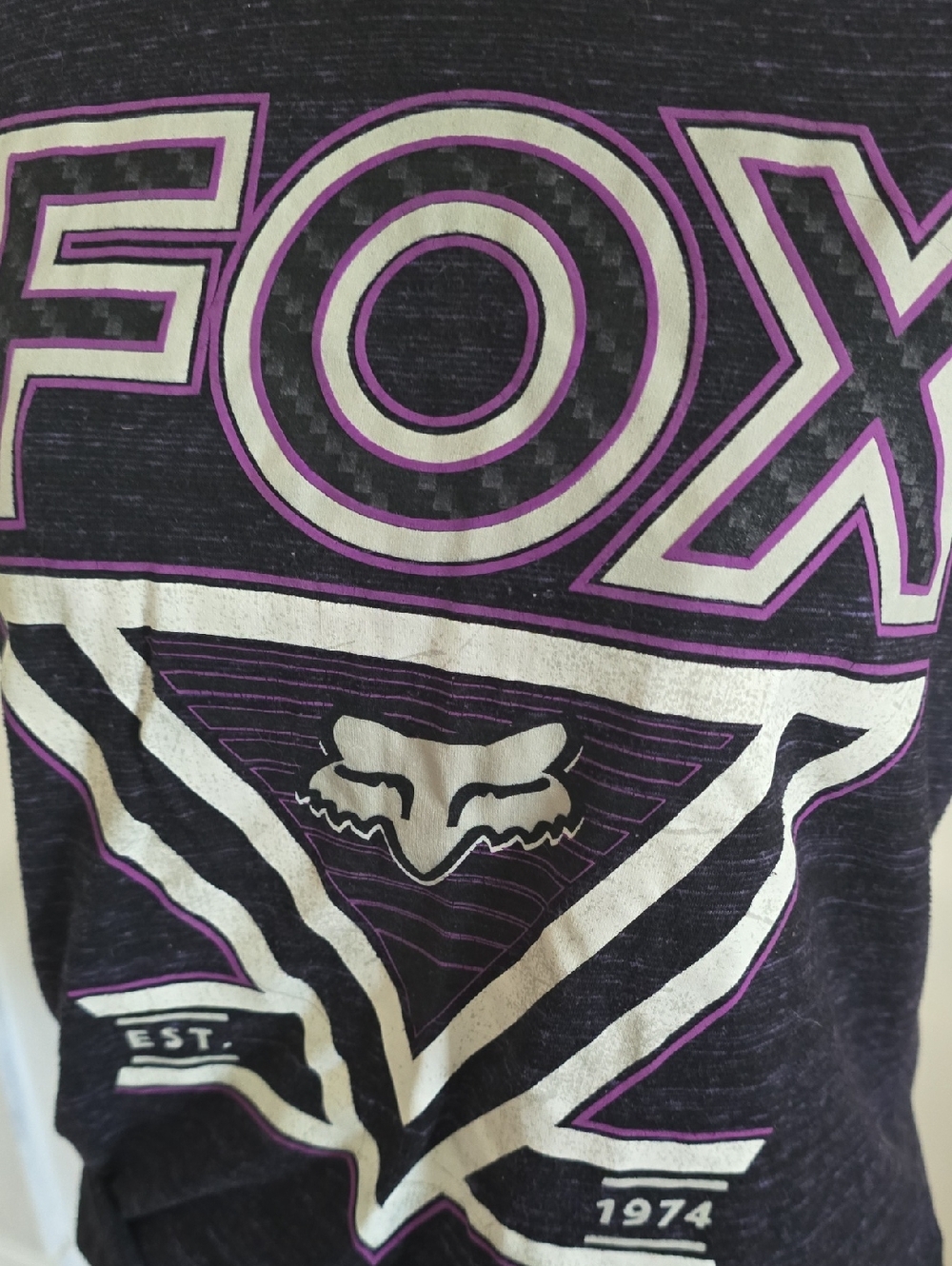 Buckle FOX Racing Graphic Logo Tee in Navy with Purple & White - Picture 2 of 3